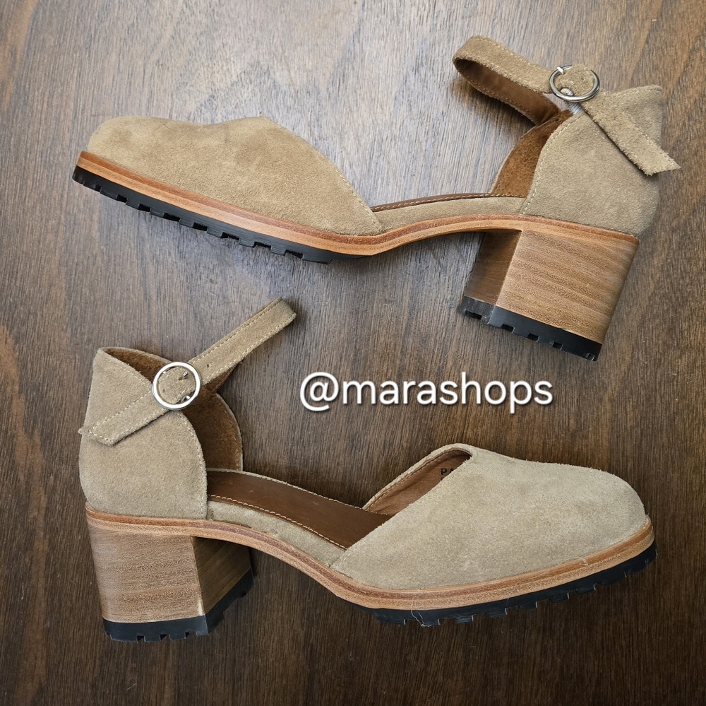 Portland Leather Patina Suede Mary Jane Heels - Picture 3 of 9